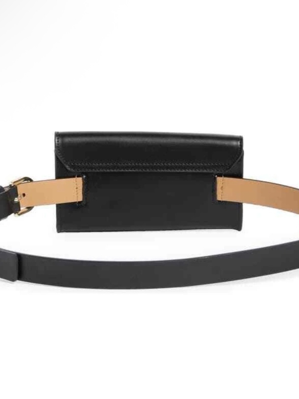 NWT Kate Spade Adjustable Black Leather Bow Belt Bag, Size S/M - Picture 3 of 8